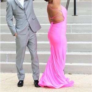hot pink prom dress , smoke/pet free home